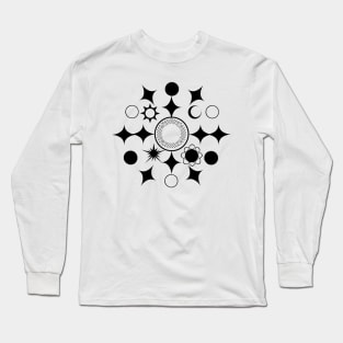 Planetary sacred geometry of the stars Long Sleeve T-Shirt